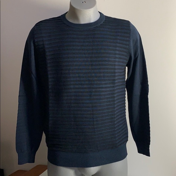 Blue Striped Conbipel Sweater - Picture 3 of 4